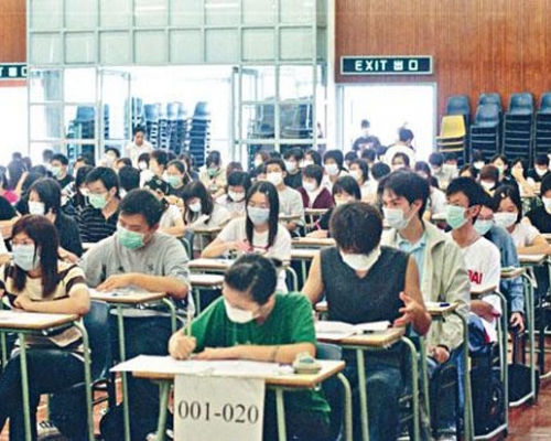 政府準備50萬個口罩,供考生入試場時使用。 資料圖片