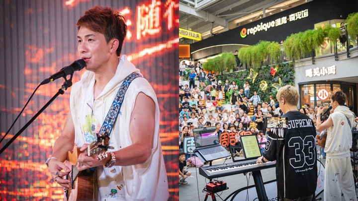 周吉佩廣州連趕三場快閃busking創個人紀錄 獲男歌迷告白 高呼「我愛你」。