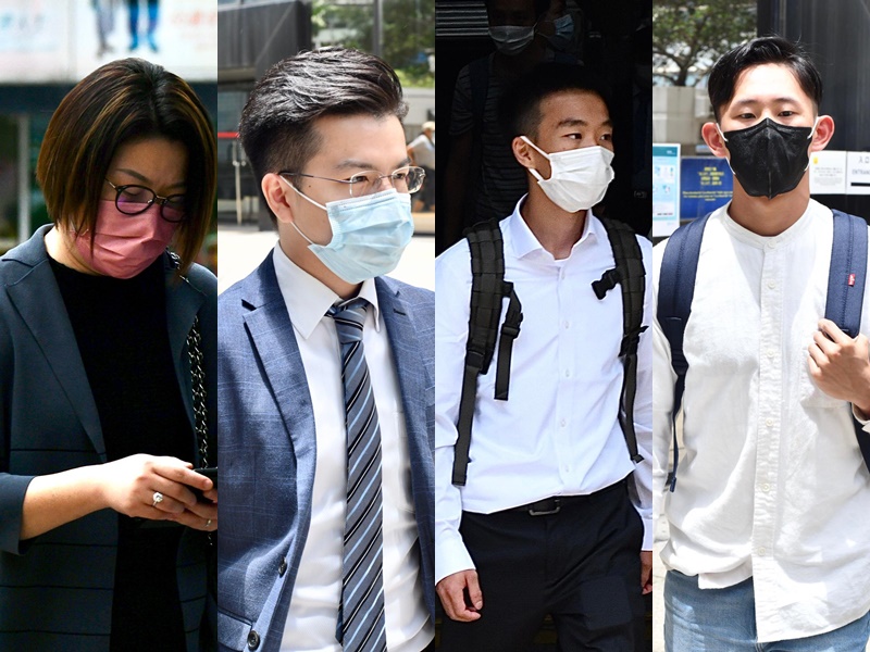由左至右:王宣麗、楊耀鴻、吳嘉浩及陳永鏗