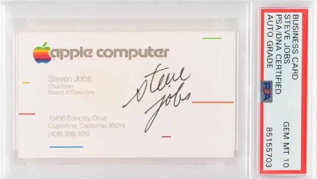 一張歷史悠久的1983年Steve Jobs卡片以181,183美元價格成交。