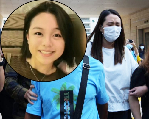 陳彥霖（小圖），其母親(白衫)今日出庭。