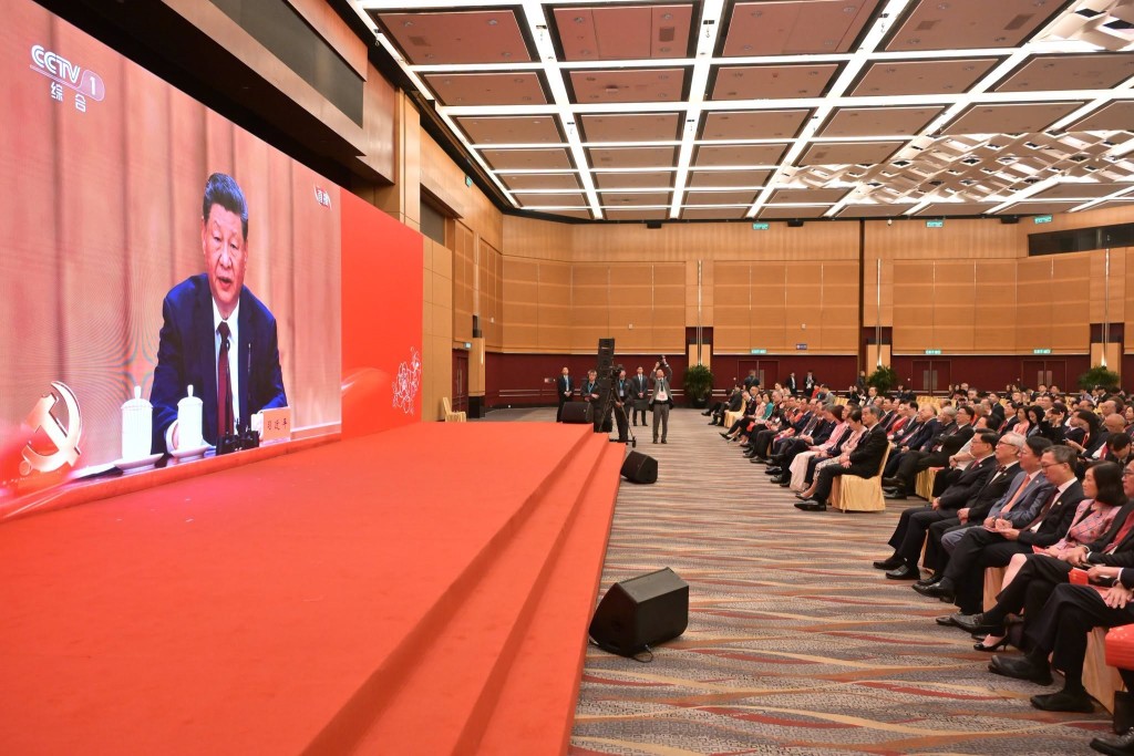 中共中央總書記、國家主席習近平今早於慶祝大會上發表重要講話。林定國FB圖片 中共中央總書記、國家主席習近平今早於慶祝大會上發表重要講話。林定國FB圖片