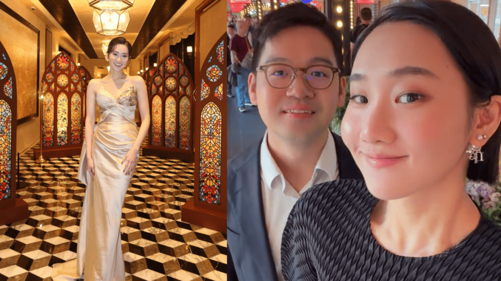 港姐季军袁文静高调放闪  跟博士男友出席金融科技峰会  车厢调情甜到漏