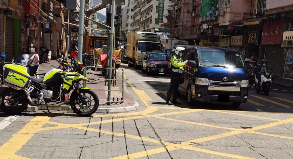 西九龍總區交通部一連七日行動。警方圖片