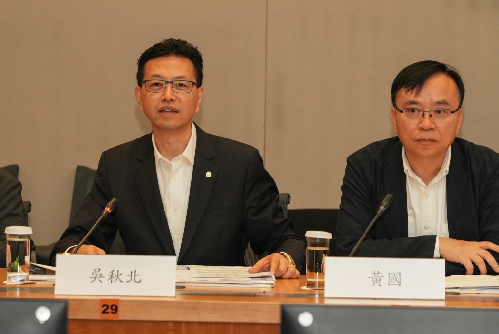 工聯會會長吳秋北、理事長黃國。工聯會FB圖片 工聯會會長吳秋北、理事長黃國。工聯會FB圖片