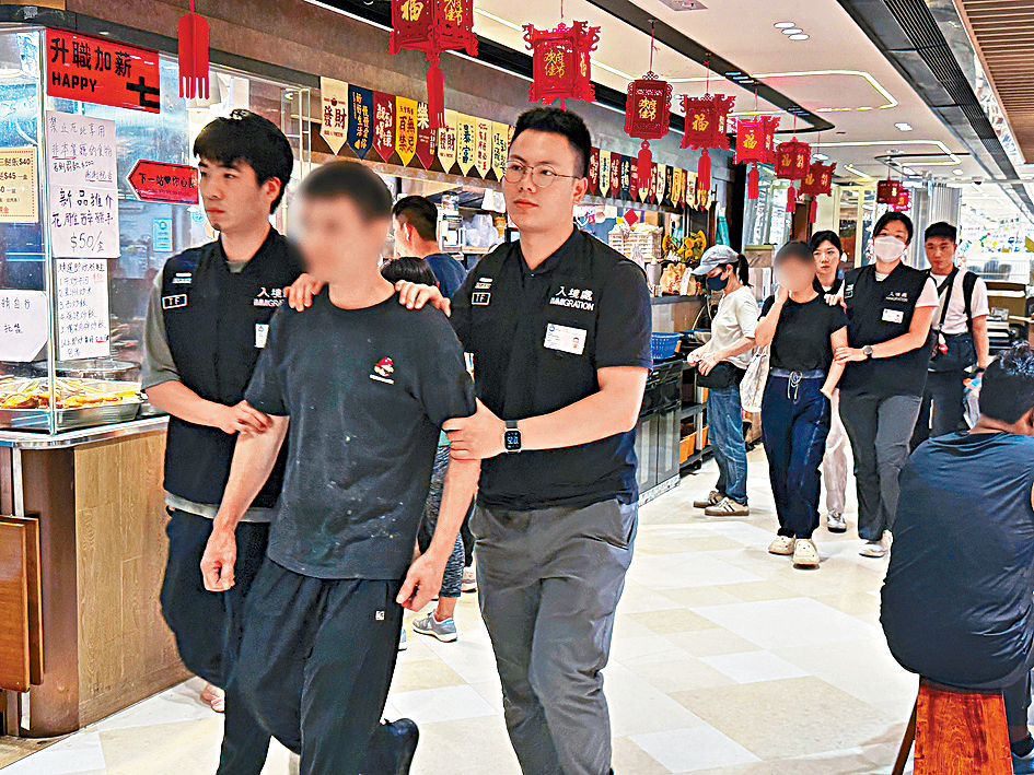 入境處在行動中共拘捕123人。