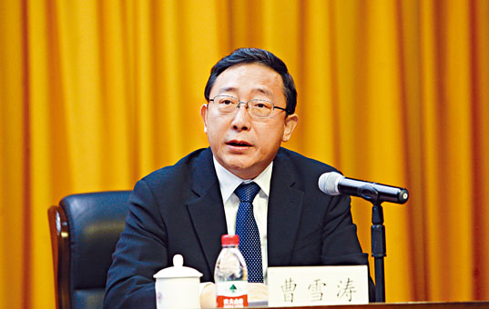 國家衞生健康委員會副主任曹雪濤。資料圖片
