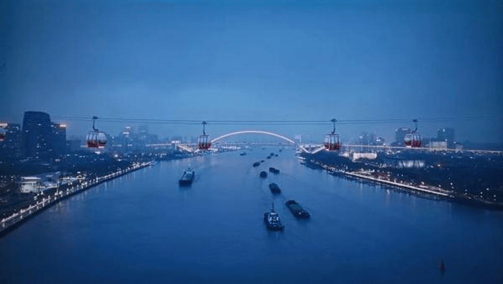 「浦江之心」跨江缆车项目概念图。网图
