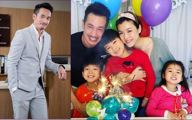 「入五」為搵錢頭家,近日在內地拍TVB新劇《白色強人II》,未能與老婆陳茵媺及3個小朋友慶祝生日。