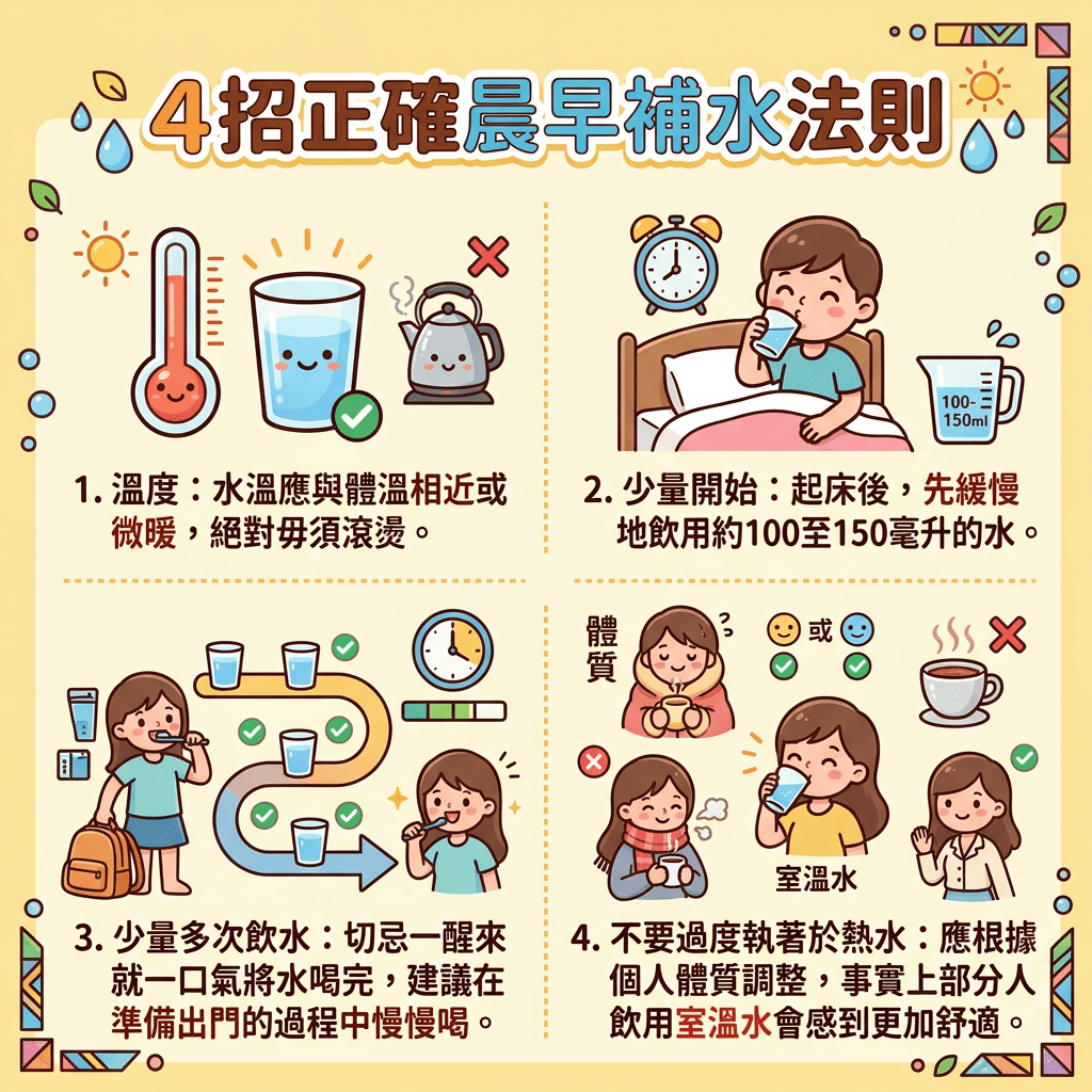 4招正確晨早補水法則 4招正確晨早補水法則