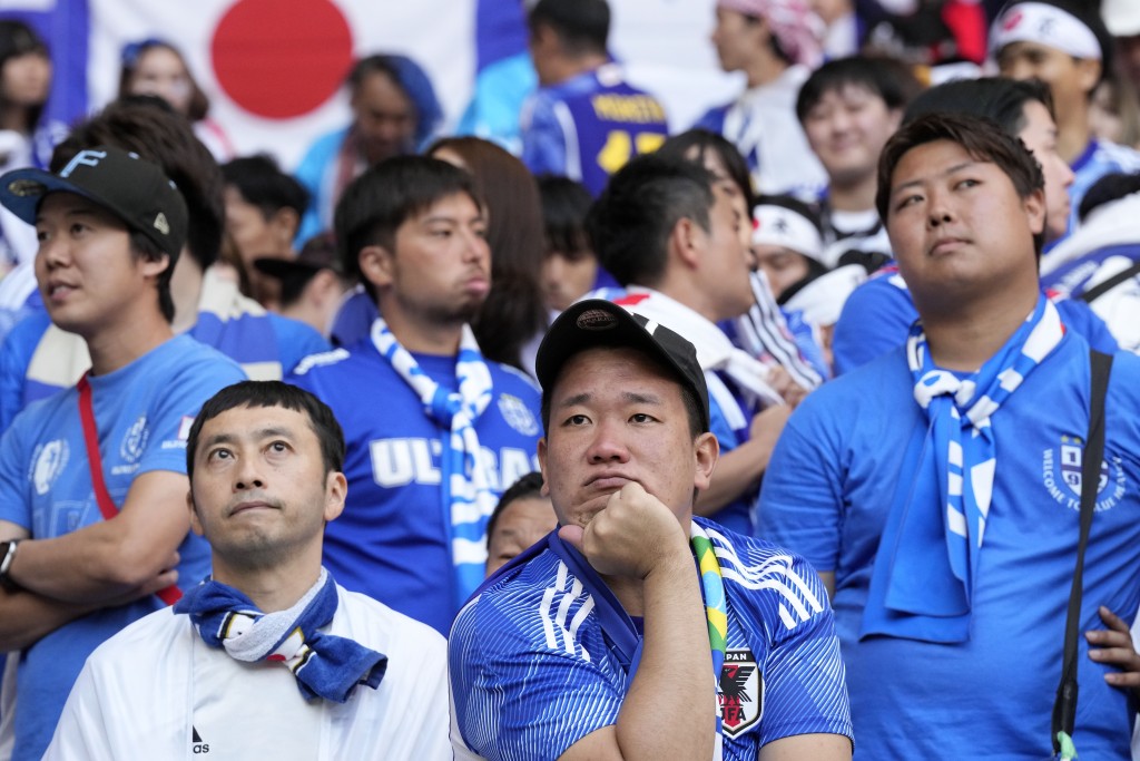 日本球迷很失望。AP