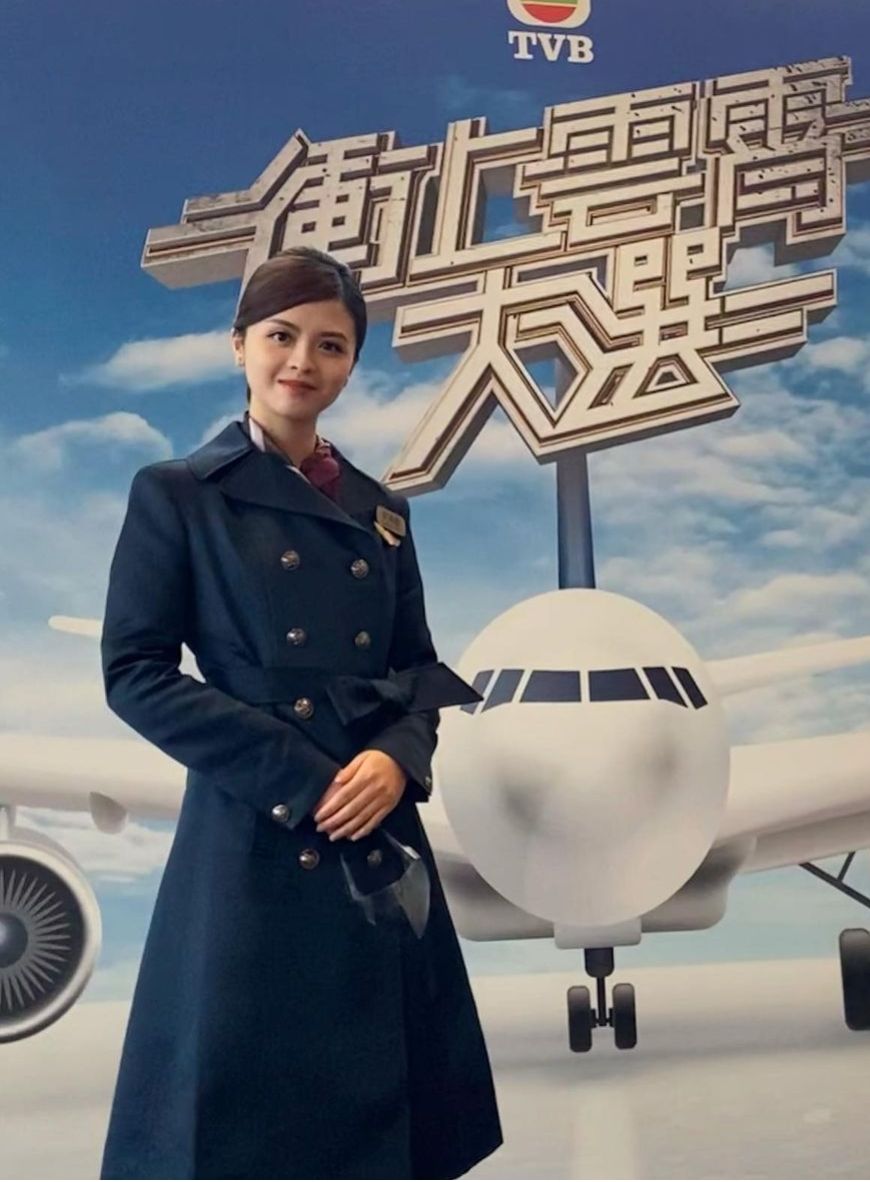 史颖乔曾是空姐，2020年参加TVB《冲上云霄大选》，当时被封「翻版梁咏琪」。