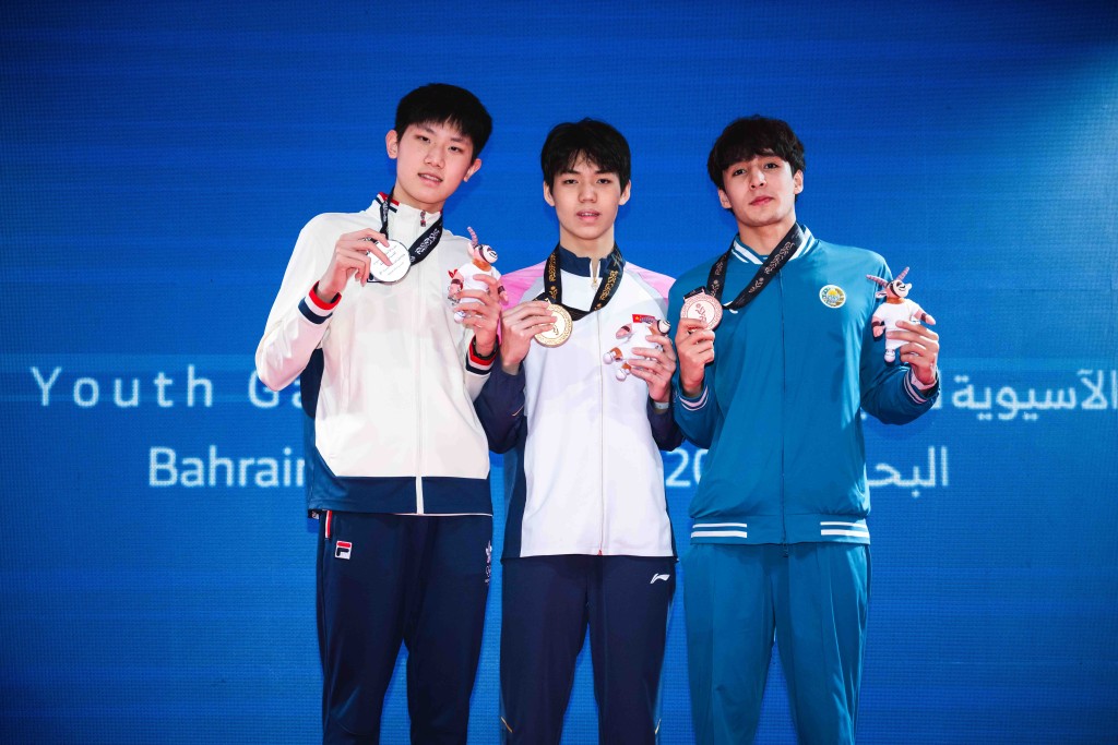 吳羽倫在男子200米蛙泳掛銀。港協暨奧委會圖片 吳羽倫在男子200米蛙泳掛銀。港協暨奧委會圖片