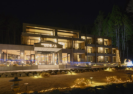 酒店主建筑。 云之上富士酒店官网