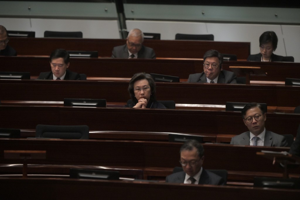 立法会恢复进行《2023年拨款条例草案》的二读辩论。梁誉东摄