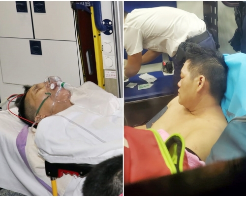 兩名事主遭3名男子以利刀襲擊致腳部受傷，其中一人昏迷。