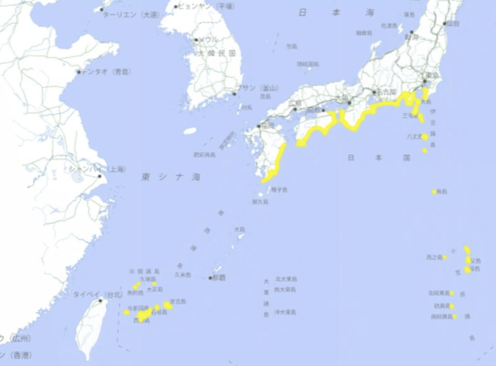 日本氣象廳對太平洋沿岸部分地區發出海嘯警報。日本氣象廳網頁