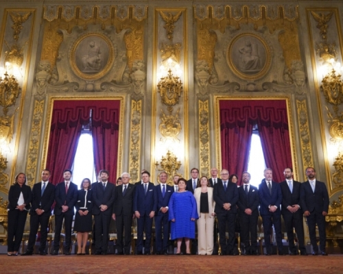 意大利新一届政府宣誓就职。AP