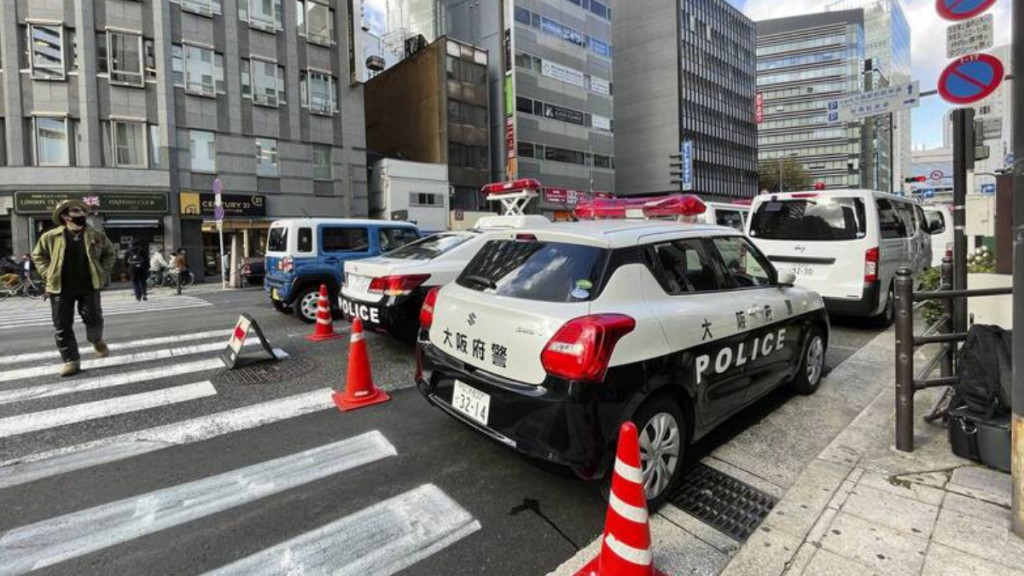 日本大阪心斋桥连环刺人案，警方今日拘捕45岁男疑犯。美联社