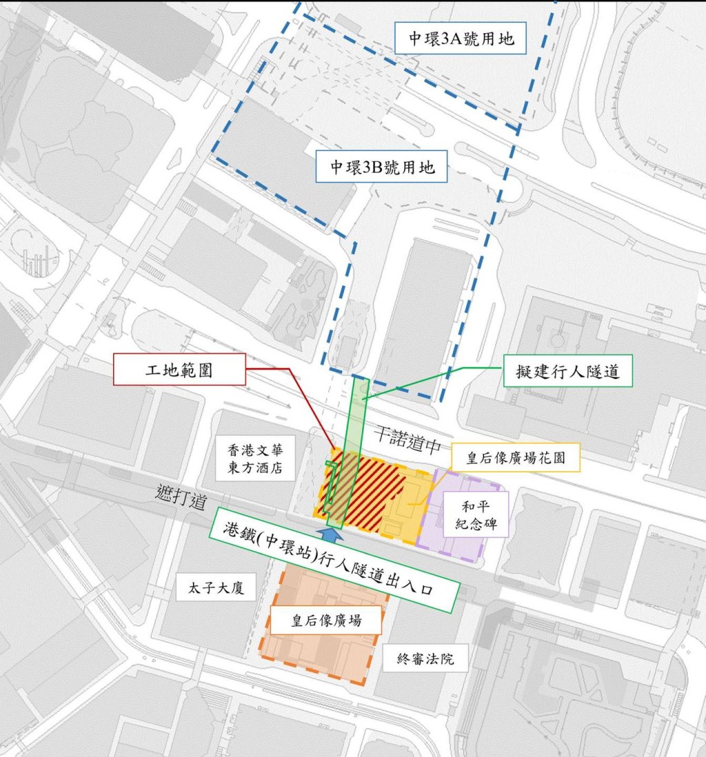 政府計劃推展首條駁通港鐵中環站至中環海濱的全天候、無障礙行人隧道。發展局FB 政府計劃推展首條駁通港鐵中環站至中環海濱的全天候、無障礙行人隧道。發展局FB