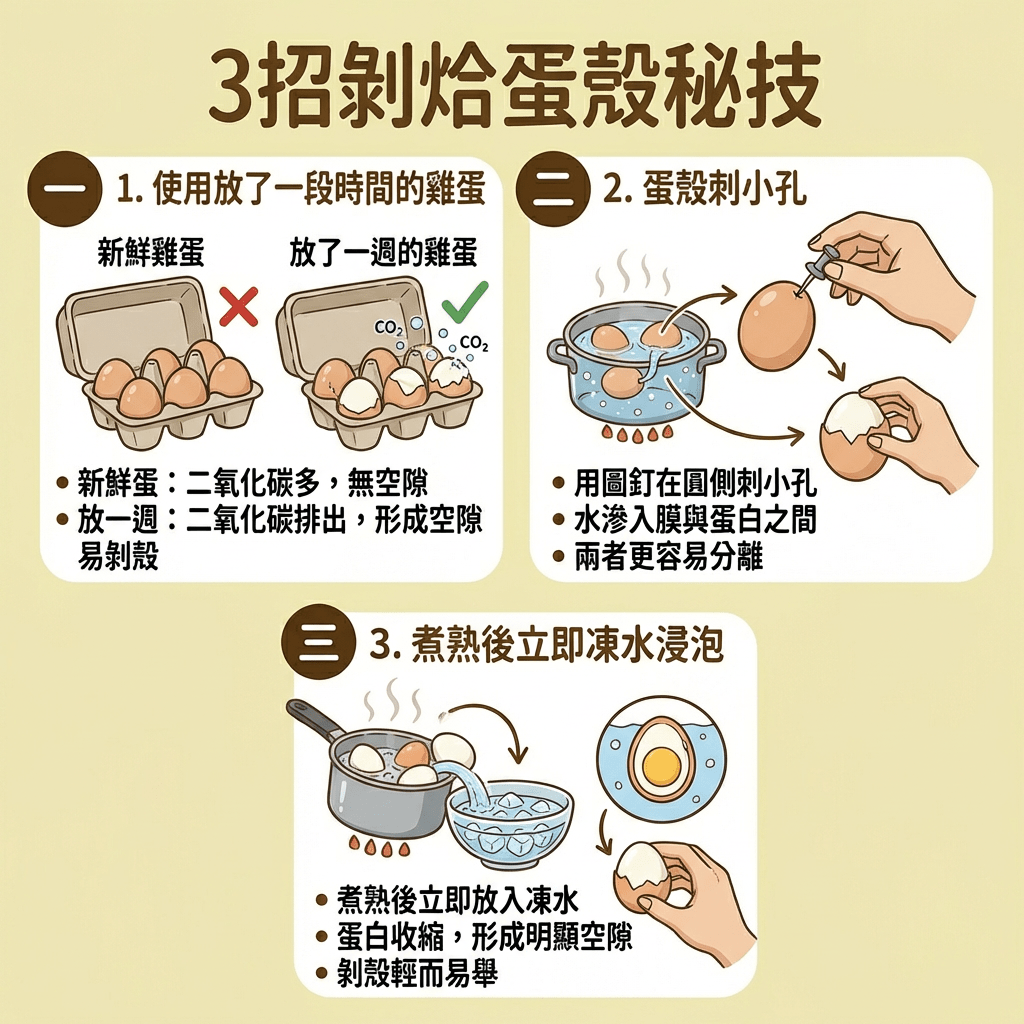 3招剝烚蛋殼秘技