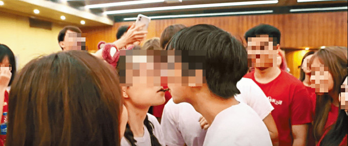 嶺南大學Ocamp曾發生涉嫌不雅行為的遊戲活動。網上影片截圖