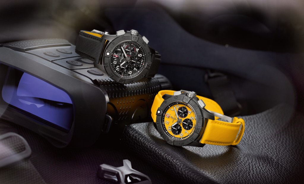 品牌最新推出的新一代Avenger系列,配上品牌自製Breitling 01自動機芯,其以倒品字形排列的3個計時小盤,較上一代採用的ETA 7750機芯的賣相更見對稱平衡,規格也更高級。 品牌最新推出的新一代Avenger系列,配上品牌自製Breitling 01自動機芯,其以倒品字形排列的3個計時小盤,較上一代採用的ETA 7750機芯的賣相更見對稱平衡,規格也更高級。