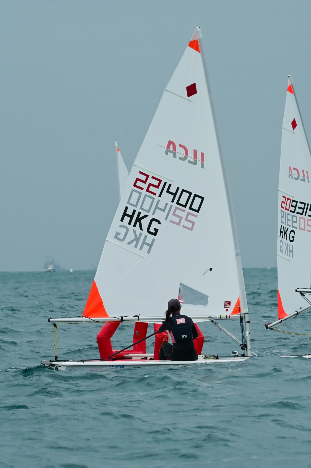 Zixi在ILCA4的組別中位列第4，在女子選手中則排名第1。攝影：魏國謙