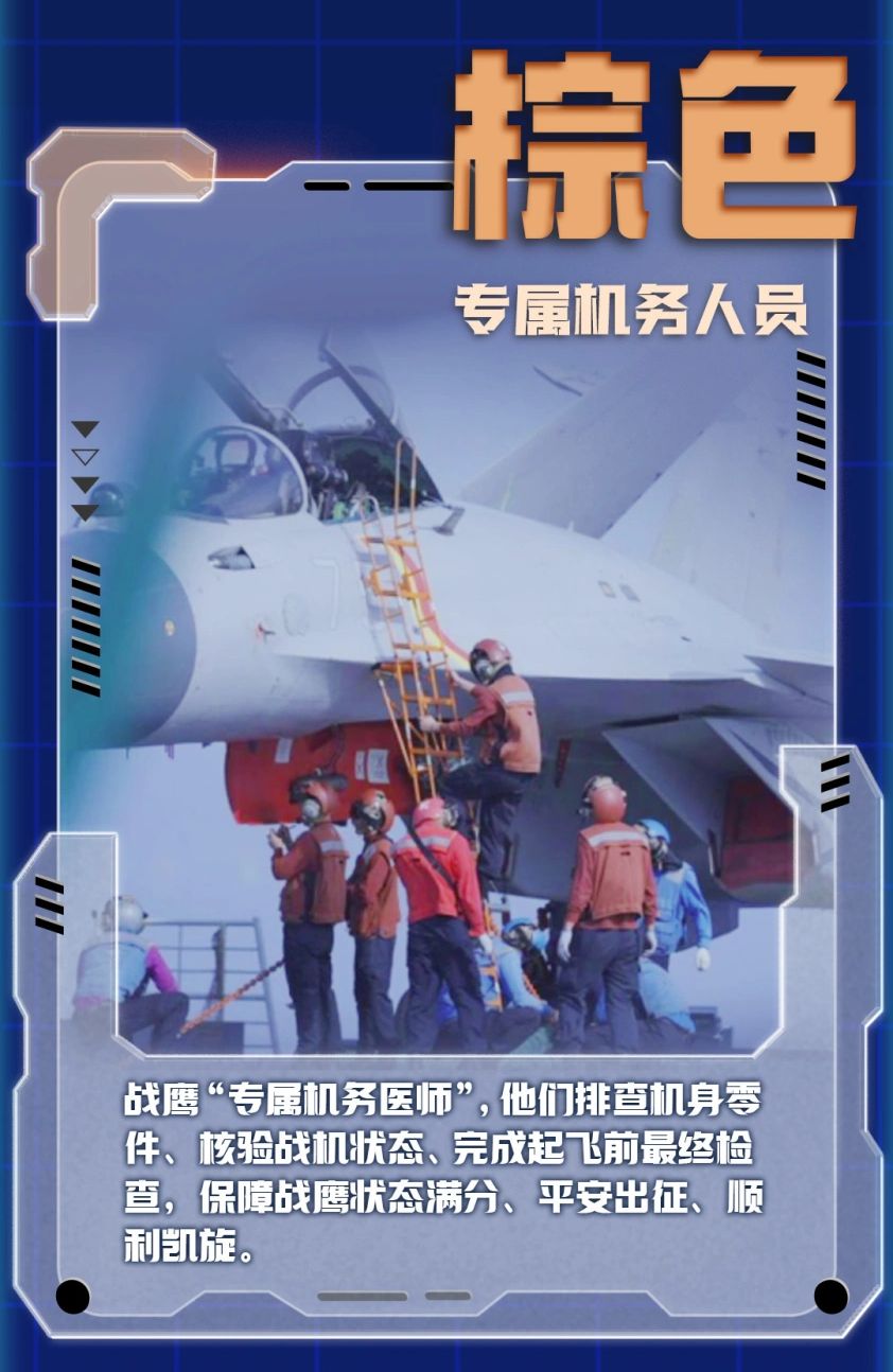 航母福建舰甲板上“彩虹战队”负责不同的要职。央视新闻