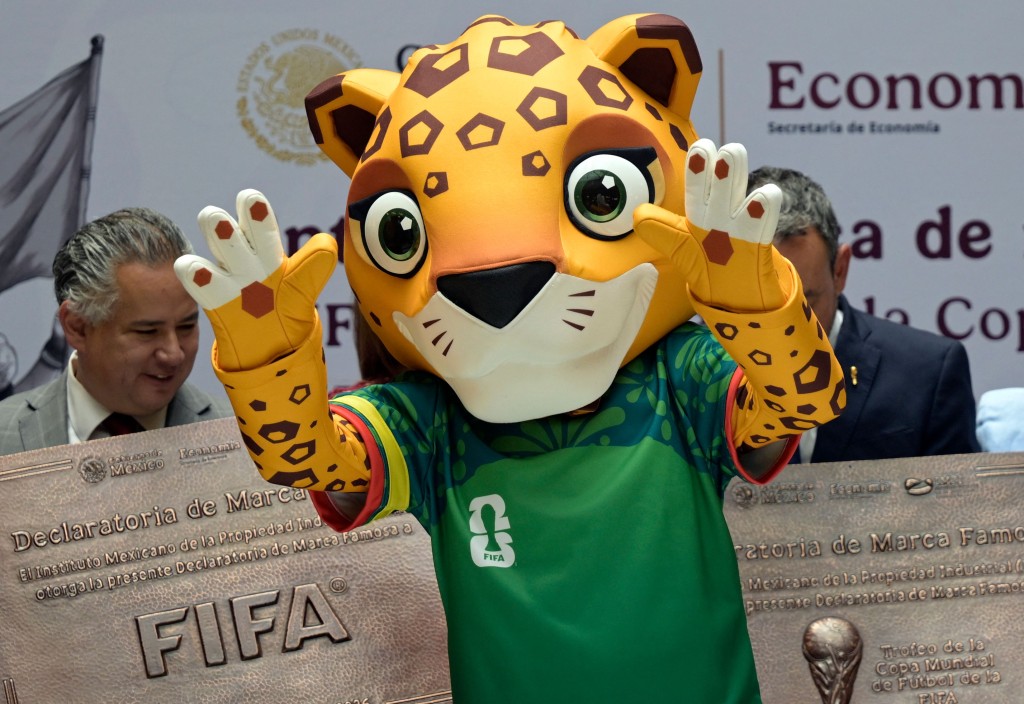 世界杯中代表墨西哥的吉祥物Zayu，原型为美洲豹，名字寓意团结、力量与快乐。法新社