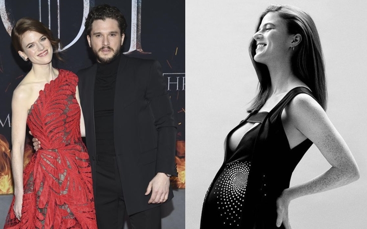 Kit Harington與Rose於18年6月結婚,而Rose去年拍大肚照宣佈有咗。