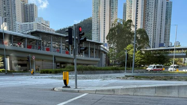 現場為將軍澳寳順路與將藍公路交界。FB：將軍澳主場