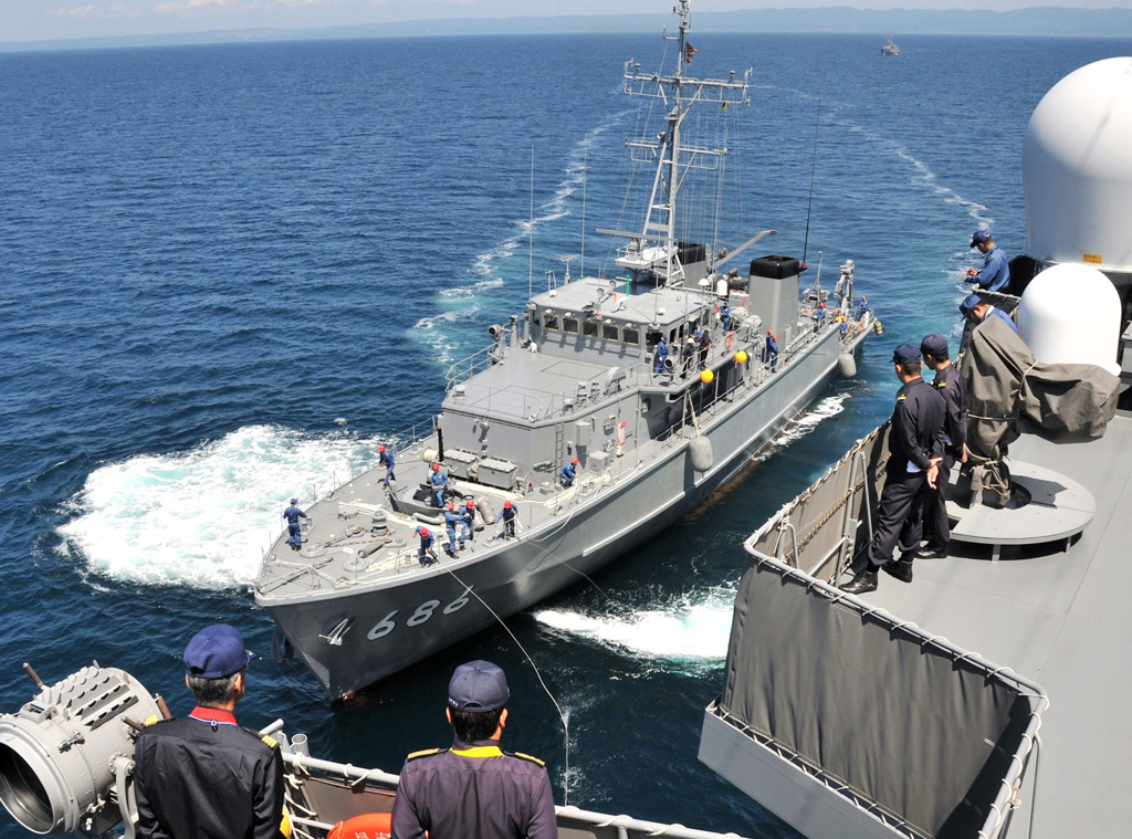 日本海上自衛隊掃雷艦「宇島號」。