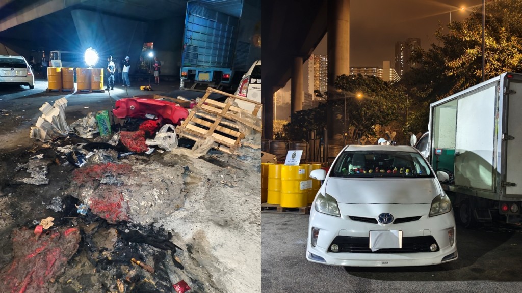 葵涌貨櫃碼頭鬼油站燒不盡 海關再揭發拘兩男 與一周前火場僅隔3米