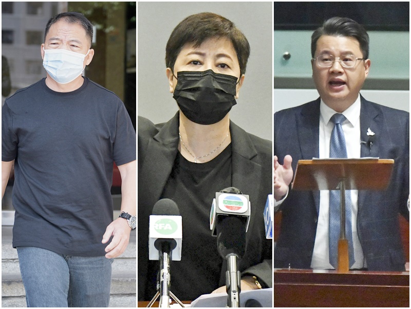 左起:胡志偉、黃碧雲、尹兆堅。資料圖片