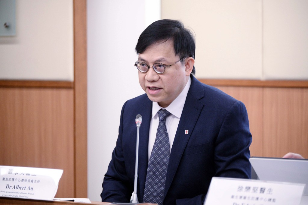 衞生防護中心傳染病處主任歐家榮。陳浩元攝 衞生防護中心傳染病處主任歐家榮。陳浩元攝