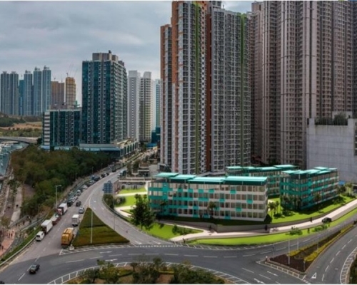 將軍澳寶邑路及至善街交界建組合屋料想圖。區議會文件圖片