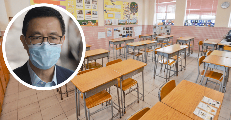 楊潤雄(細圖)指不排除部分學校會改為隔離設施。資料圖片