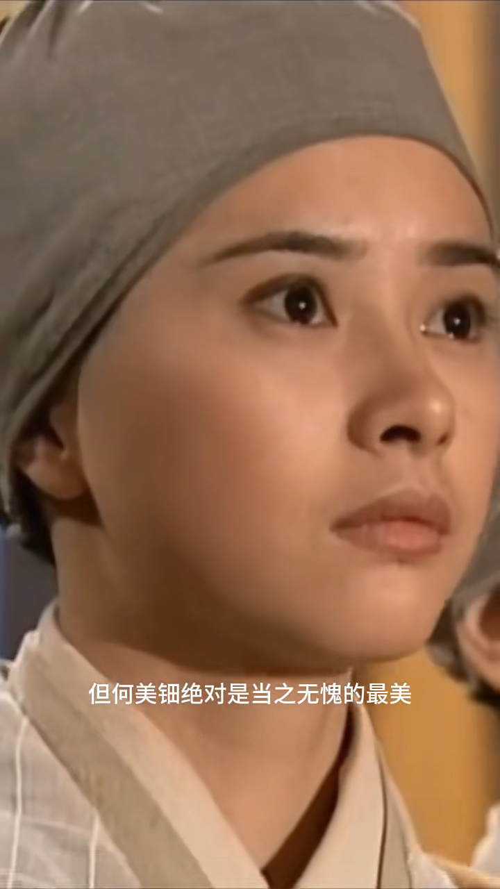 何美鈿於《笑傲江湖》中飾演小尼姑儀琳，被譽為「最美小師妹」。