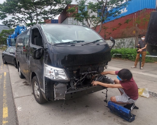 涉事輕型客貨車。林思明攝