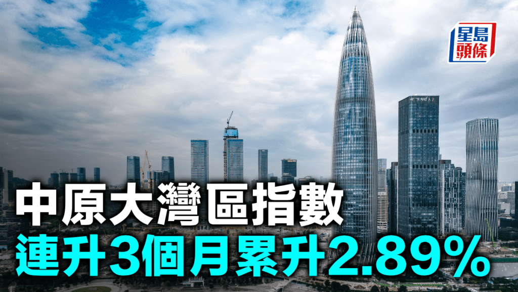 中原大灣區指數連升3個月累升2.89%