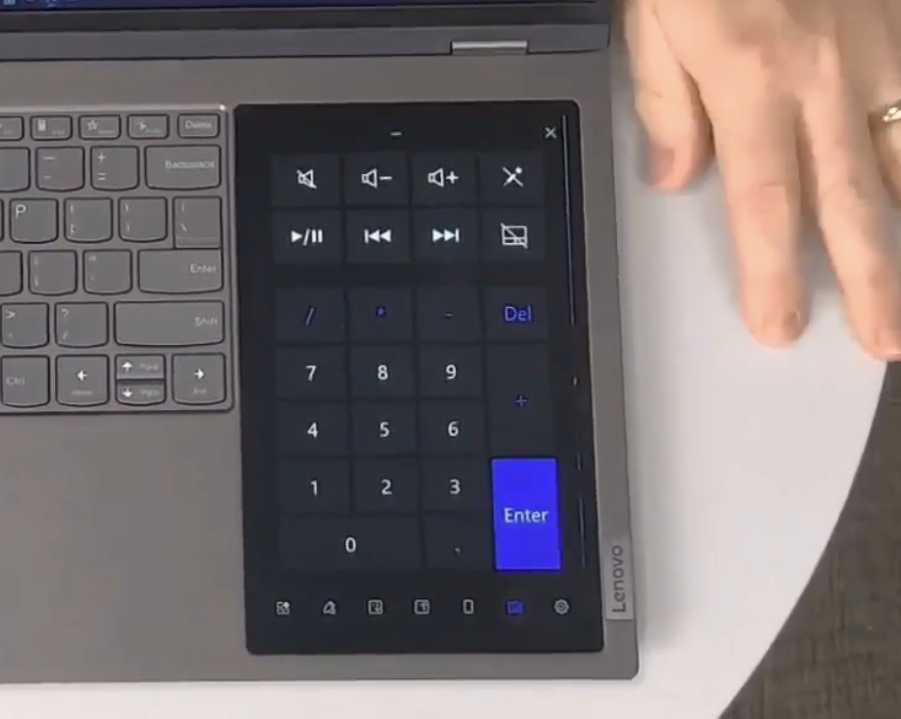 除了繪圖手寫，副芒亦可化身大型虛擬數字鍵盤。