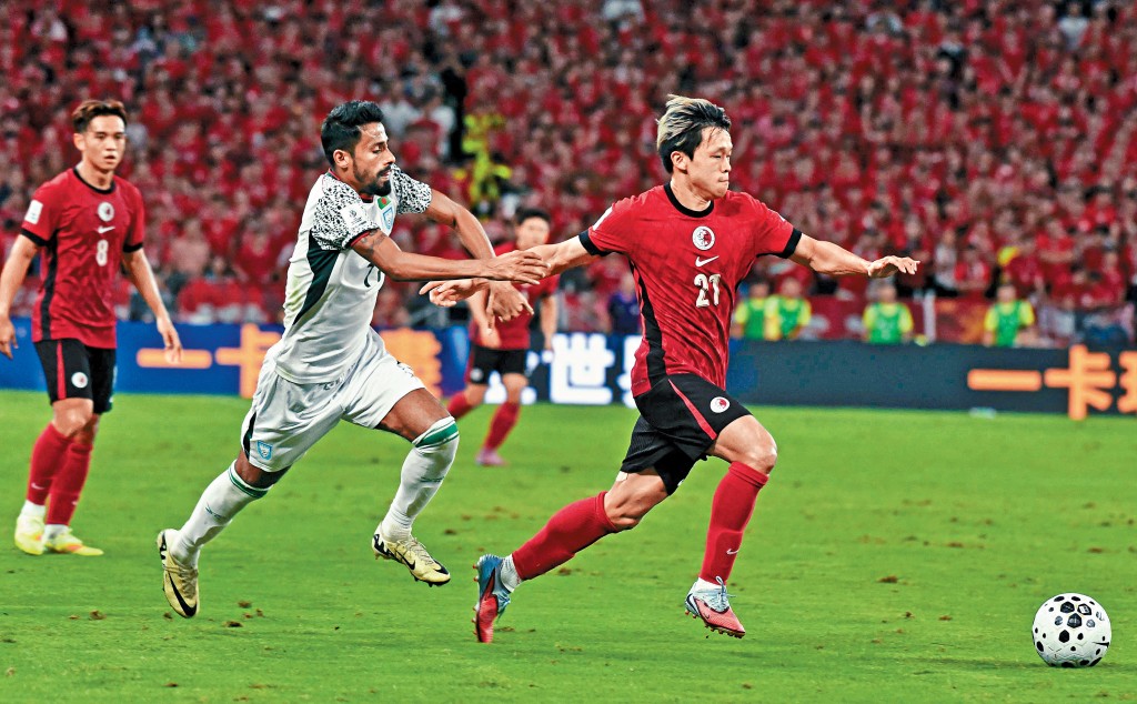 茹子楠（右）助攻力極強，港隊需要他的進攻力量。