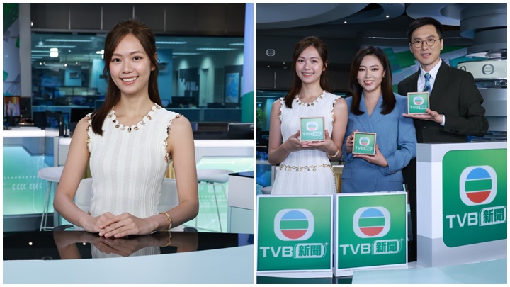 游嘉欣首登主播枱   與李卓謙黃曉瑩見證《TVB 新聞+》面世  極力推介AI功能