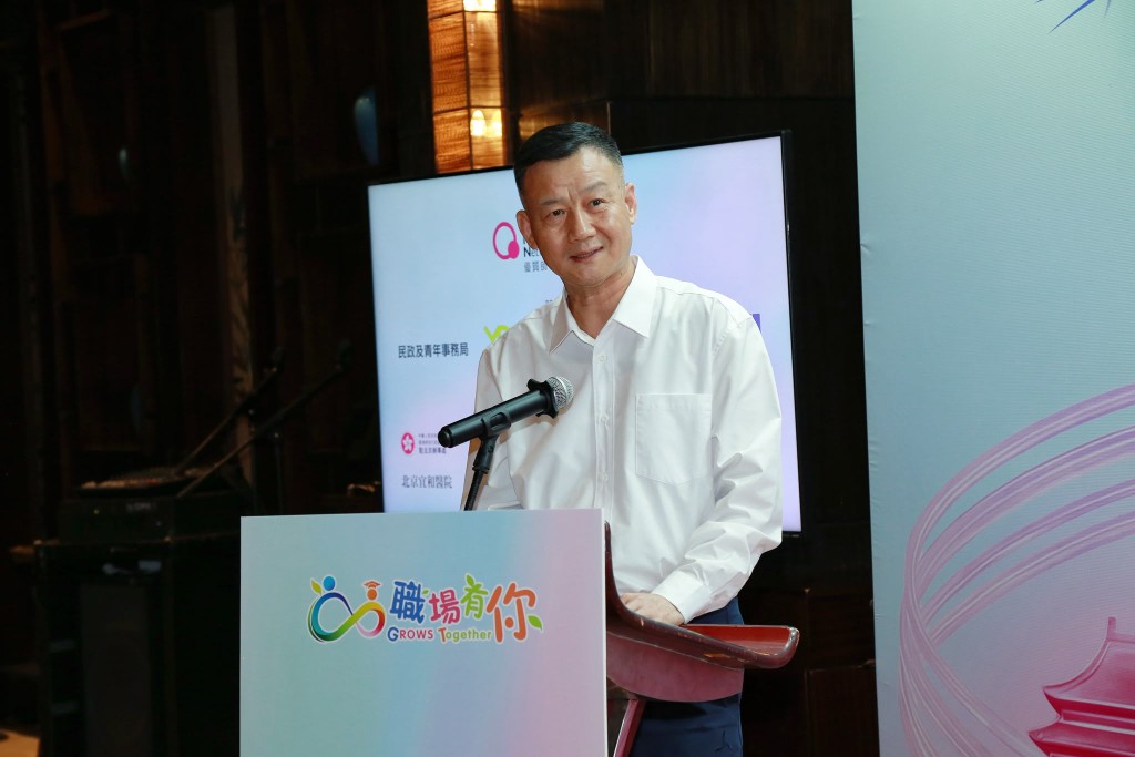 中聯辦北京聯絡部副主任張有才先生進行致辭表達對到京實習學生的重視與關懷。 中聯辦北京聯絡部副主任張有才先生進行致辭表達對到京實習學生的重視與關懷。