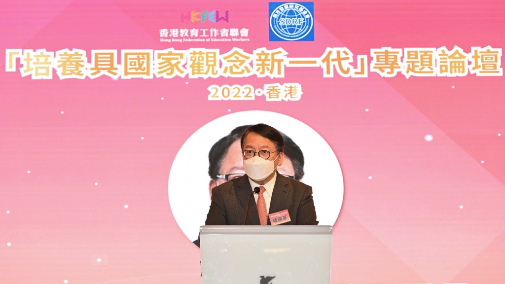 陳國基指，青年是香港的未來、希望和棟樑。政府新聞處圖片