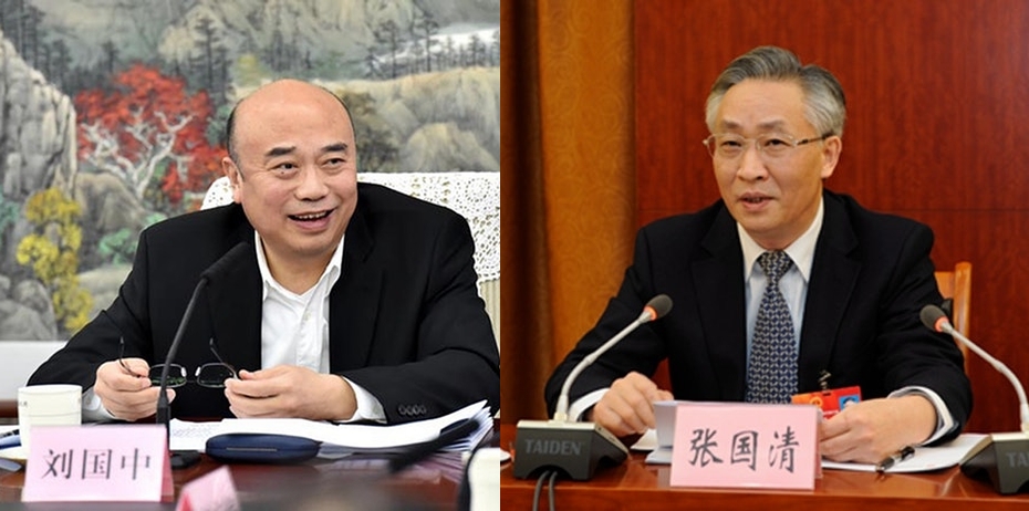 劉國中(左)和張國清(右)預料進京候任國務院副總理。互聯網