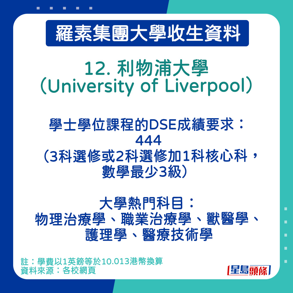 利物浦大學（University of Liverpool）