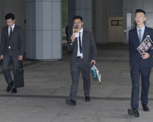 左起:次被告李諾文、第三被告盧建民、第四被告林傲軒。