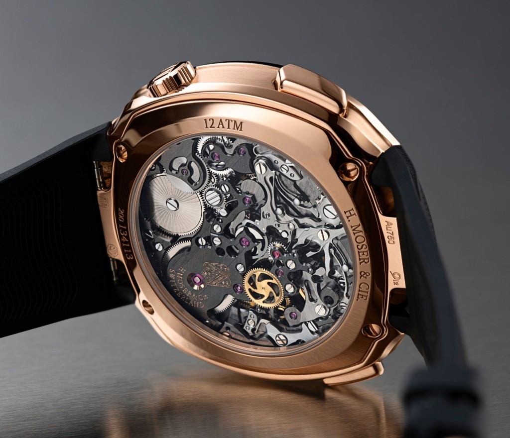 H. Moser & Cie. Streamliner Flyback Chronograph Automatic Frozen,錶殼:42.3mm 5N紅金 / 機芯:HMC 907自動 / 售價:62,000瑞郎(5N紅金)。 H. Moser & Cie. Streamliner Flyback Chronograph Automatic Frozen,錶殼:42.3mm 5N紅金 / 機芯:HMC 907自動 / 售價:62,000瑞郎(5N紅金)。